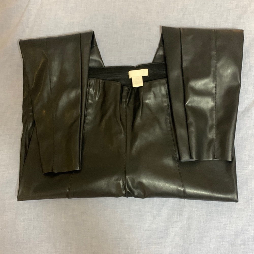 Faux leather black trousers from H&M